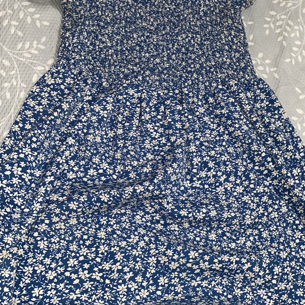 Blue floral dress